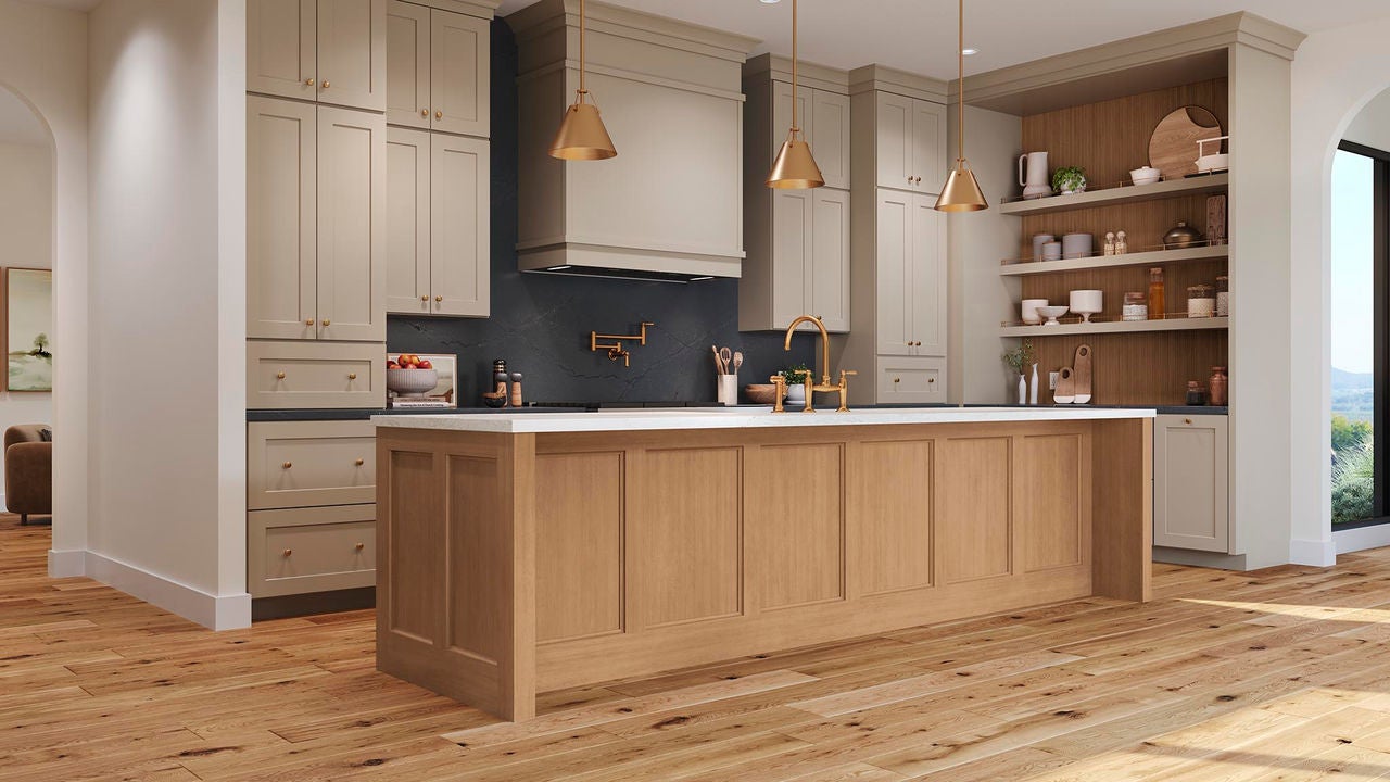 Reading Maple Cider and Painted Oat kitchen
