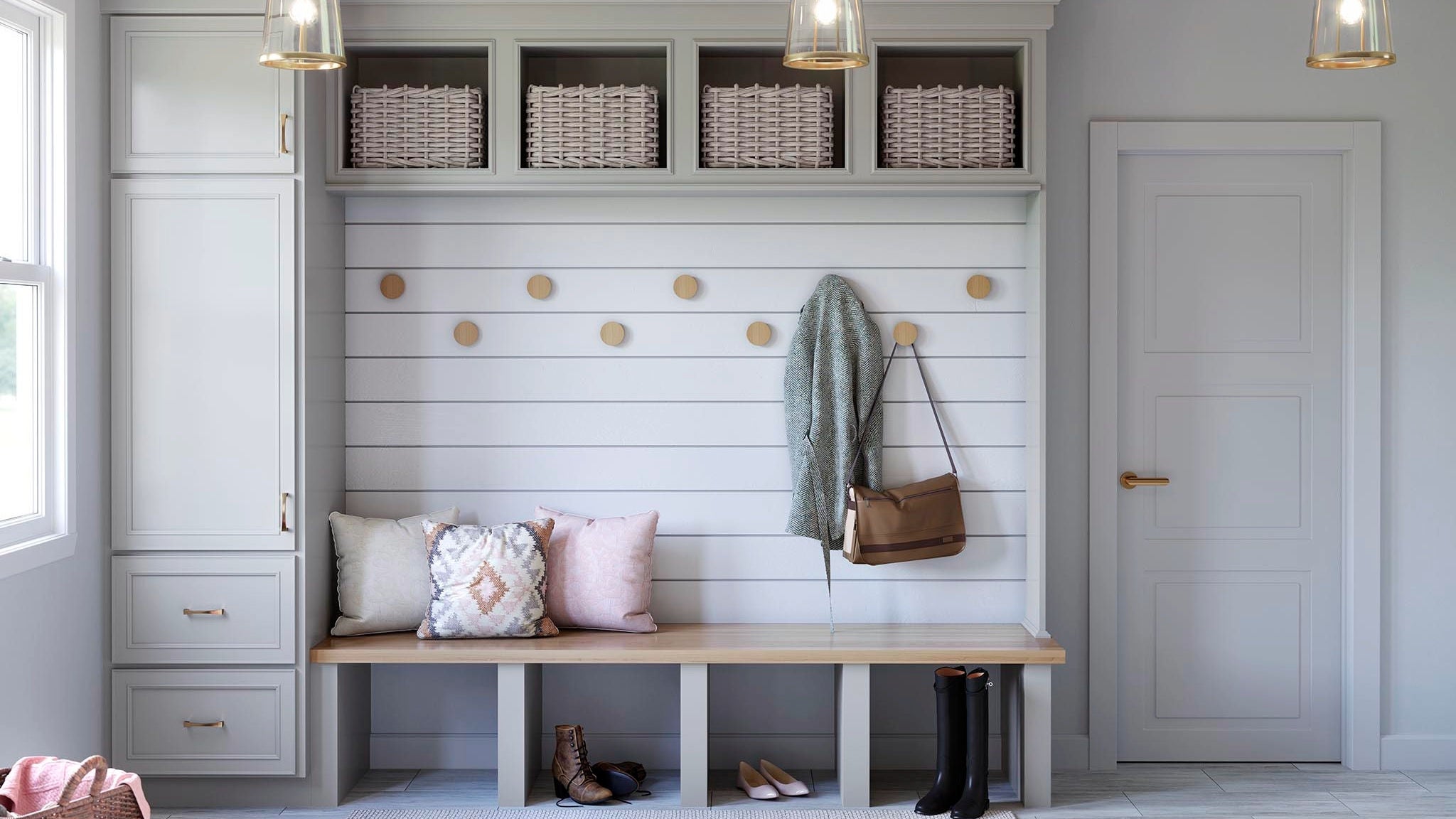 Brookland Painted Stone mudroom