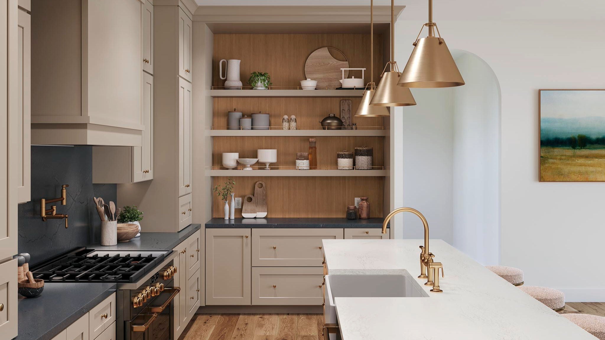 Reading Painted Oat and Maple Cider kitchen