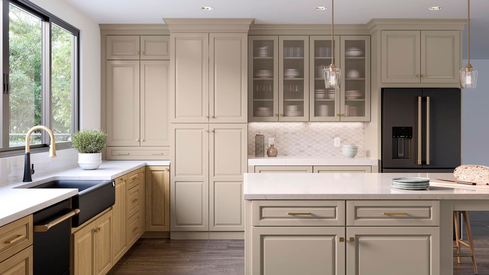 Westerly Painted Oat and Maple Rye kitchen