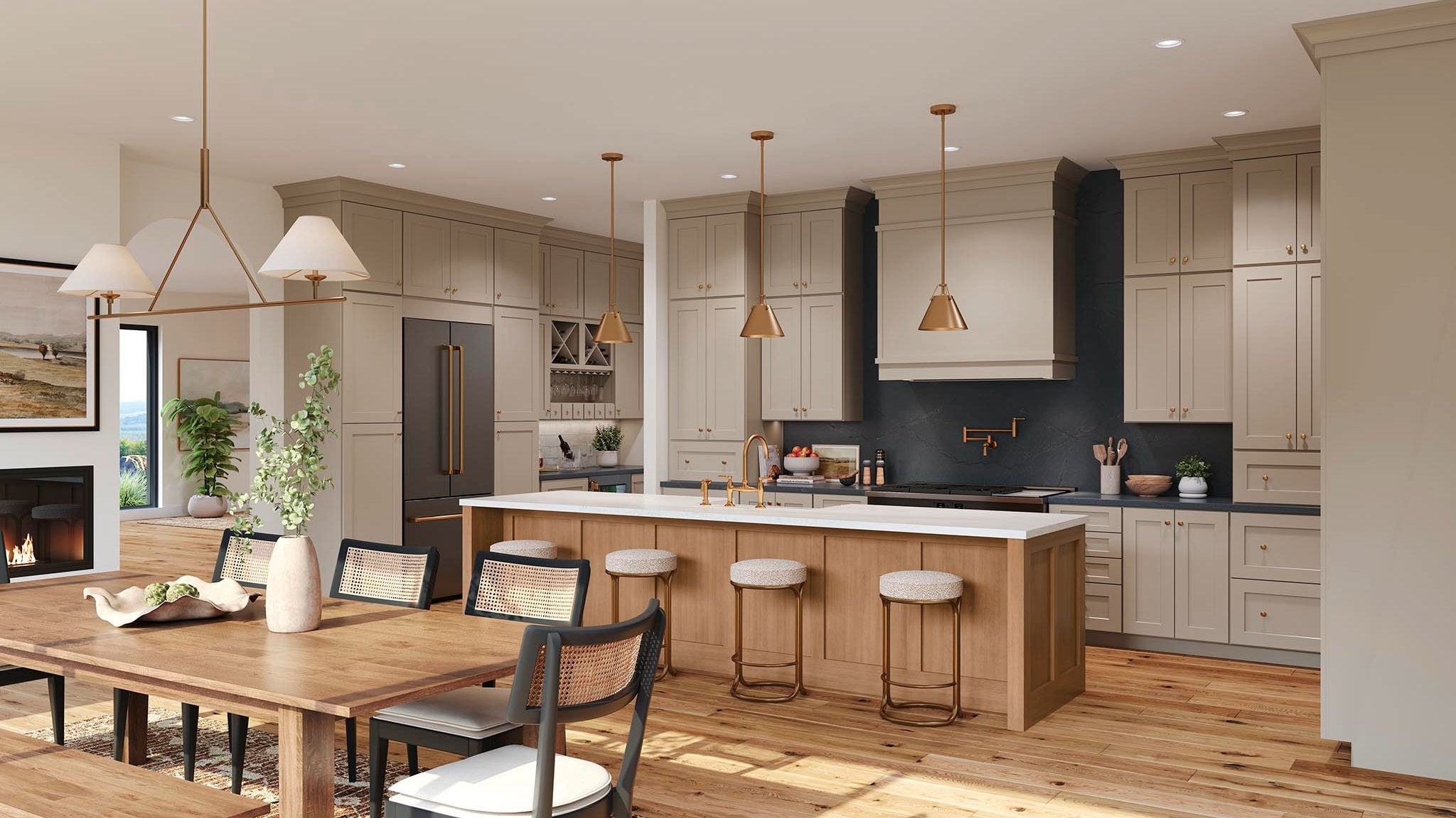 Reading Painted Oat and Maple Cider kitchen
