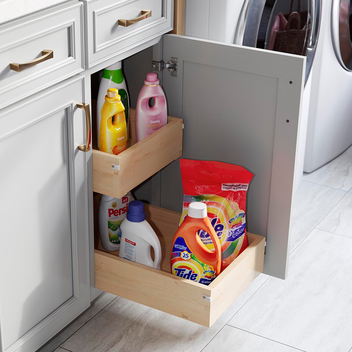 Deep roll out trays 