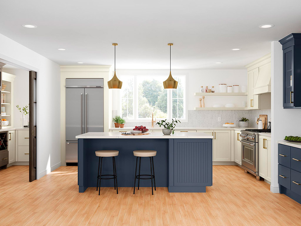 Maple Almond and Painted Sage Kitchen