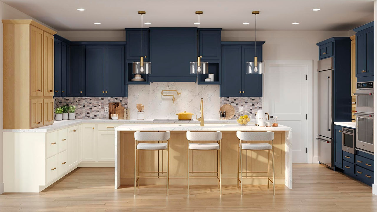 Painted Vanilla and Navy